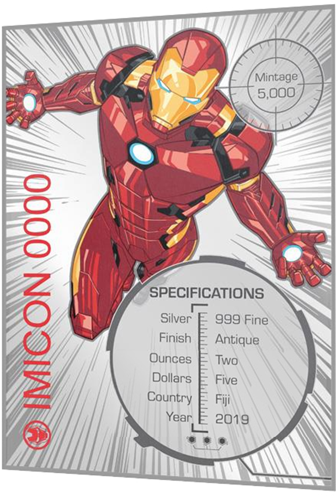 5 $ Dollar Marvel Icon Series - Iron Man (729x999), Png Download