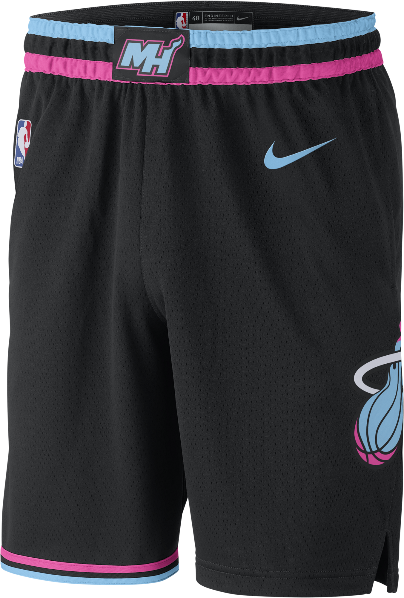 Cheap For Sale A18fd 3ee44 Nike Miami Heat Vice Nights - Miami Heat City Edition Shorts (2248x2248), Png Download
