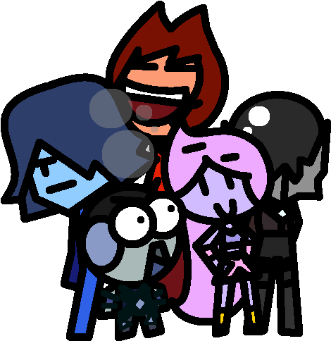 The Crew, The Grumpy One, The Edgey One, The Girl, - Cartoon (623x592), Png Download