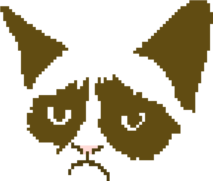 Grumpy Cat - Cross Stitch Cat Chart (840x730), Png Download
