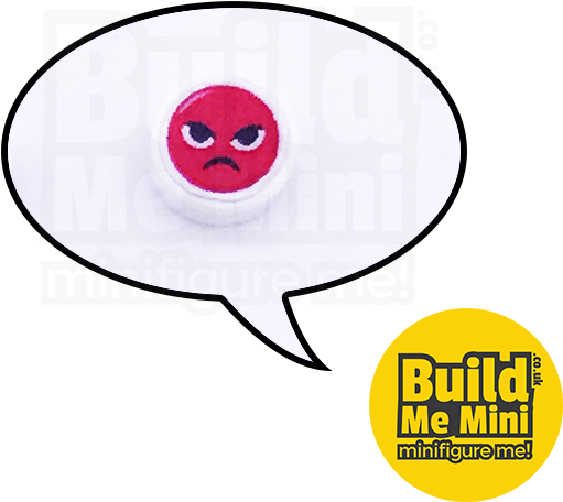 Lego Emoji Grumpy - Cartoon (600x600), Png Download