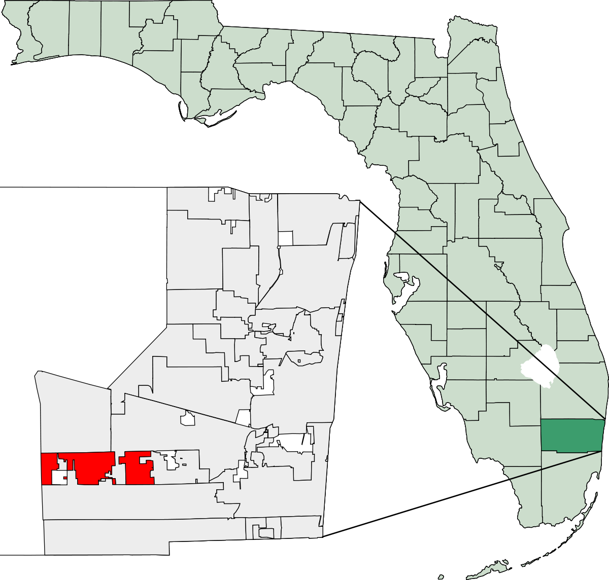 Florida Map Broward County (1200x1144), Png Download