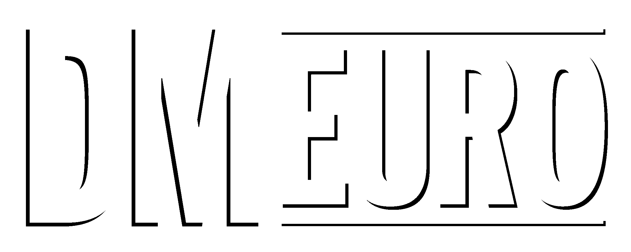 Dm Euro Logo Black And White (2400x2400), Png Download