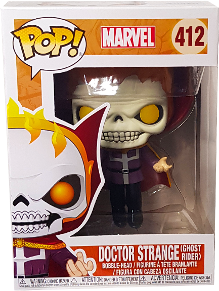 Doctor Strange As Ghost Rider Lacc Us Exclusive Pop - Dr Strange Ghost Rider Funko Pop (600x600), Png Download