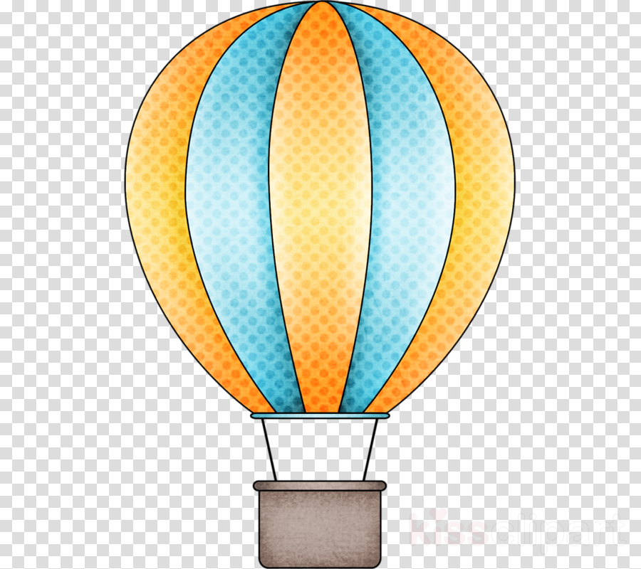 Balao De Ar Desenho Png Clipart Hot Air Balloon Clip - Orange And Blue Hot Air Balloon (900x800), Png Download