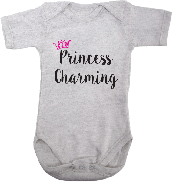 Baby Onesie Princess Charming - Wie Eine Prinzessin Typography Custom Monogram Quadratische (600x600), Png Download