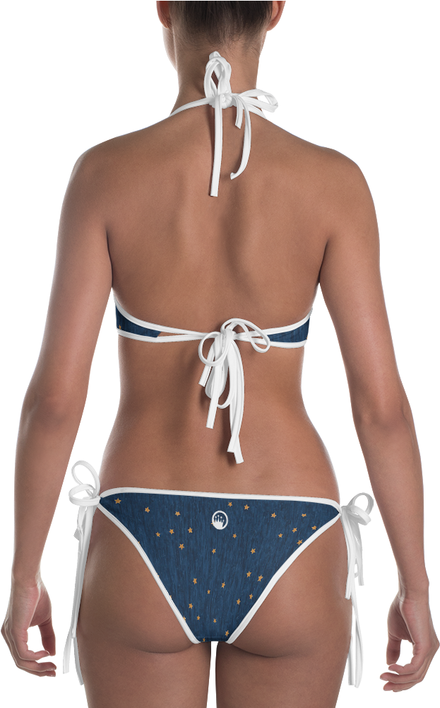 Qob® Circle Crown "sparkle" Reversible Bikini - Swimsuit (1000x1000), Png Download