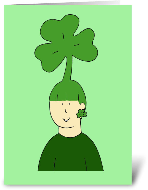 Patrick's Day Hair Fun - St Patrick's Day Shamrock Hairdresser. Card (700x792), Png Download