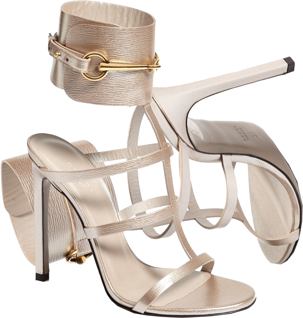 Gucci Gold Ursula Gladiator Sandals (1100x1111), Png Download