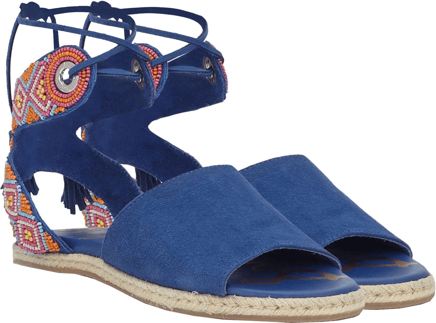 Sandales Shae Beaded Bleu - Sandal (1479x1104), Png Download