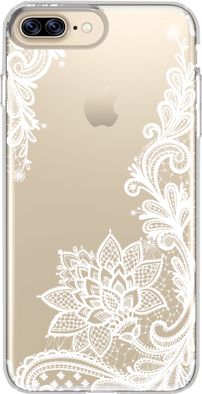 Download Delicate Lace Corners Phone Case Covers For Iphone, Grey