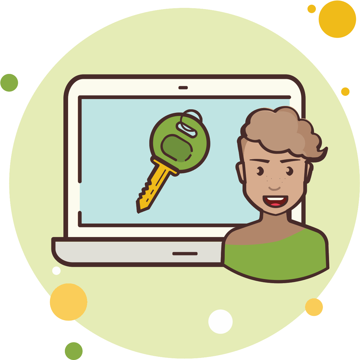 Llave Del Ordenador Portátil Icon - Laptop (1600x1600), Png Download