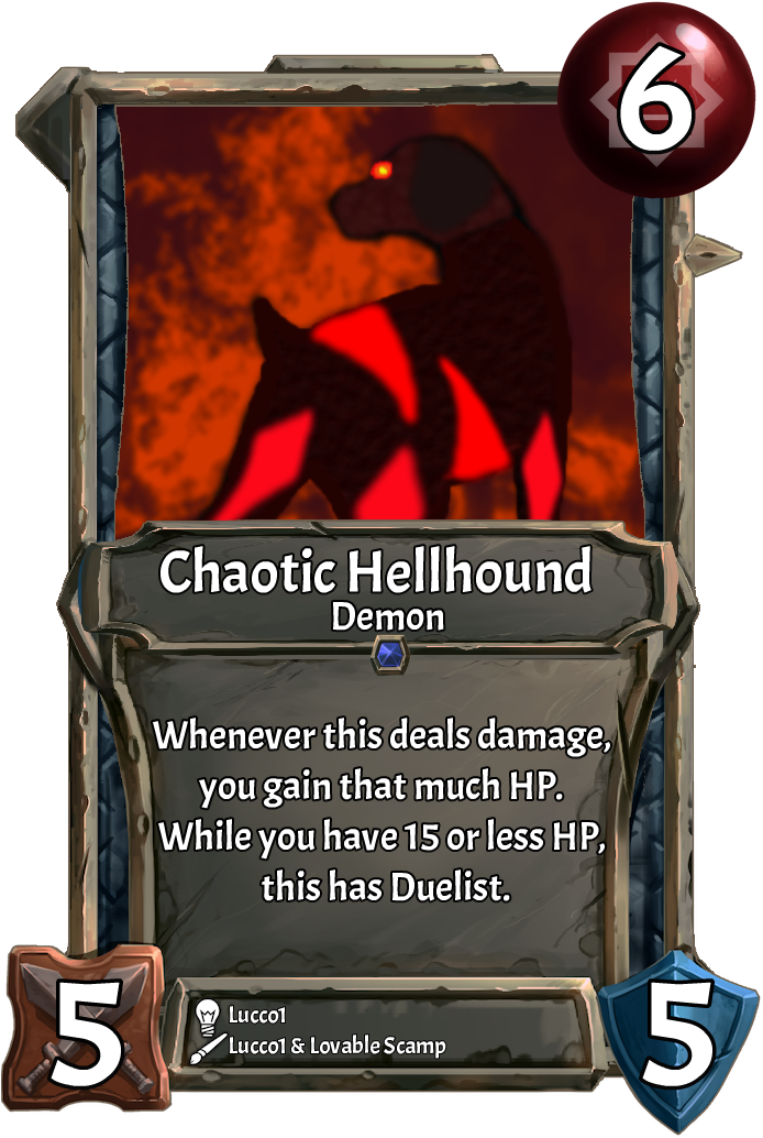 [card] Chaotic Hellhoundweek - Collective Community Card Game (700x1041), Png Download