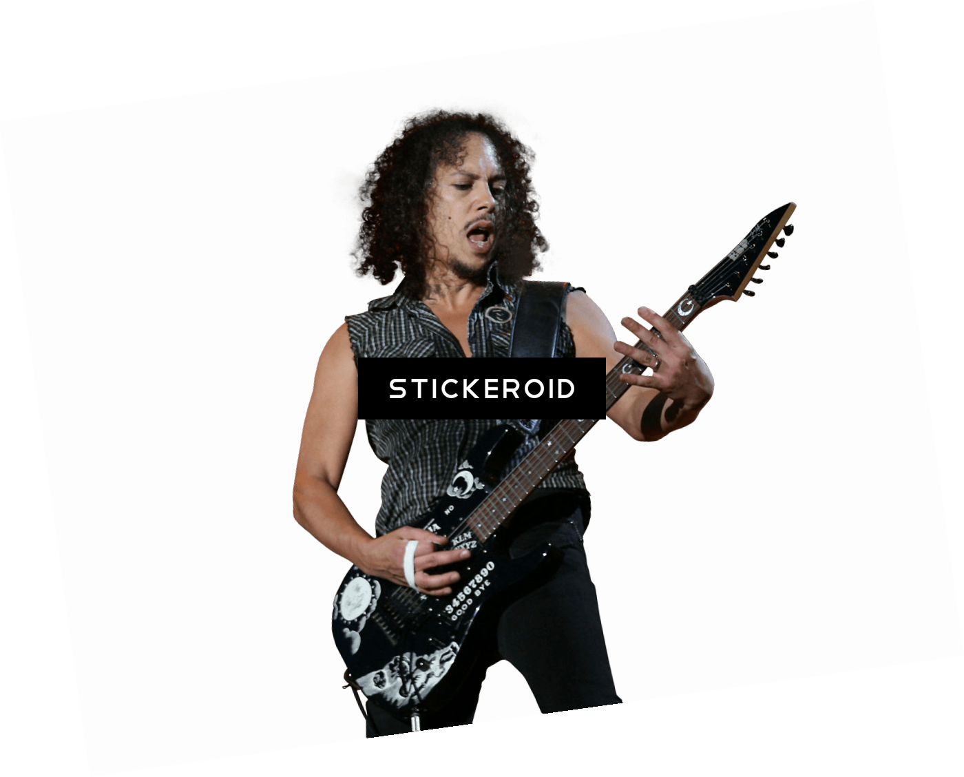 Kirk Hammett Playing - Kirk Hammett Metallica Guitarists 32x24 Print Poster (1400x1128), Png Download