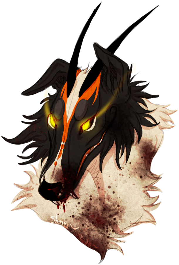Borzoi Hell Hound By Shinju-tsukuda - Illustration (611x928), Png Download