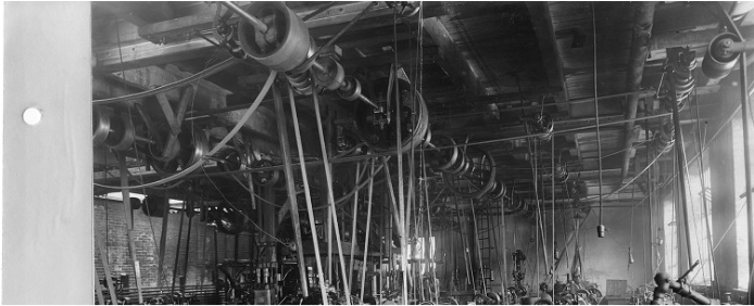 Interior Of Kessler-detroit Motor Car Company Factory - Monochrome (693x594), Png Download