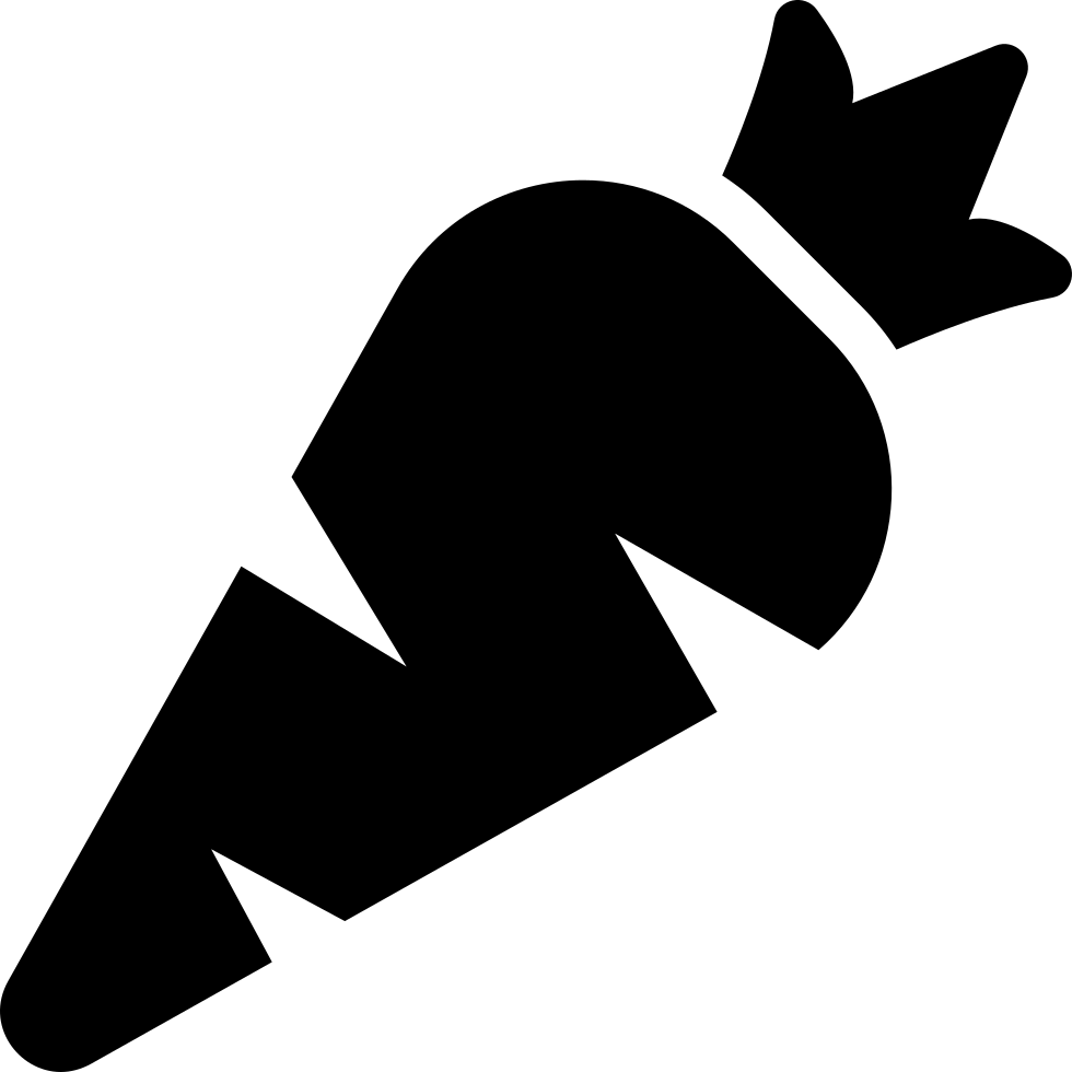Png File Svg - Vector Carrot Black (980x980), Png Download