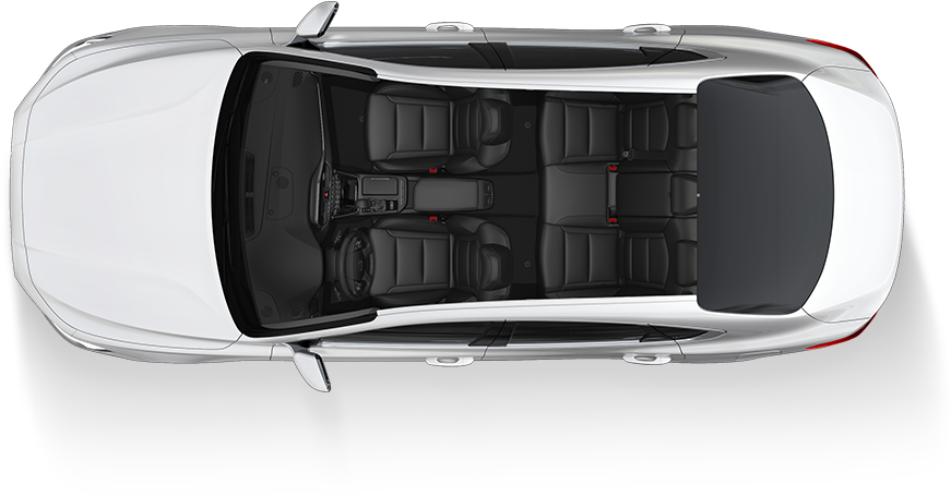 Black Monotone Car Seat - Hyundai Top View Png (871x456), Png Download