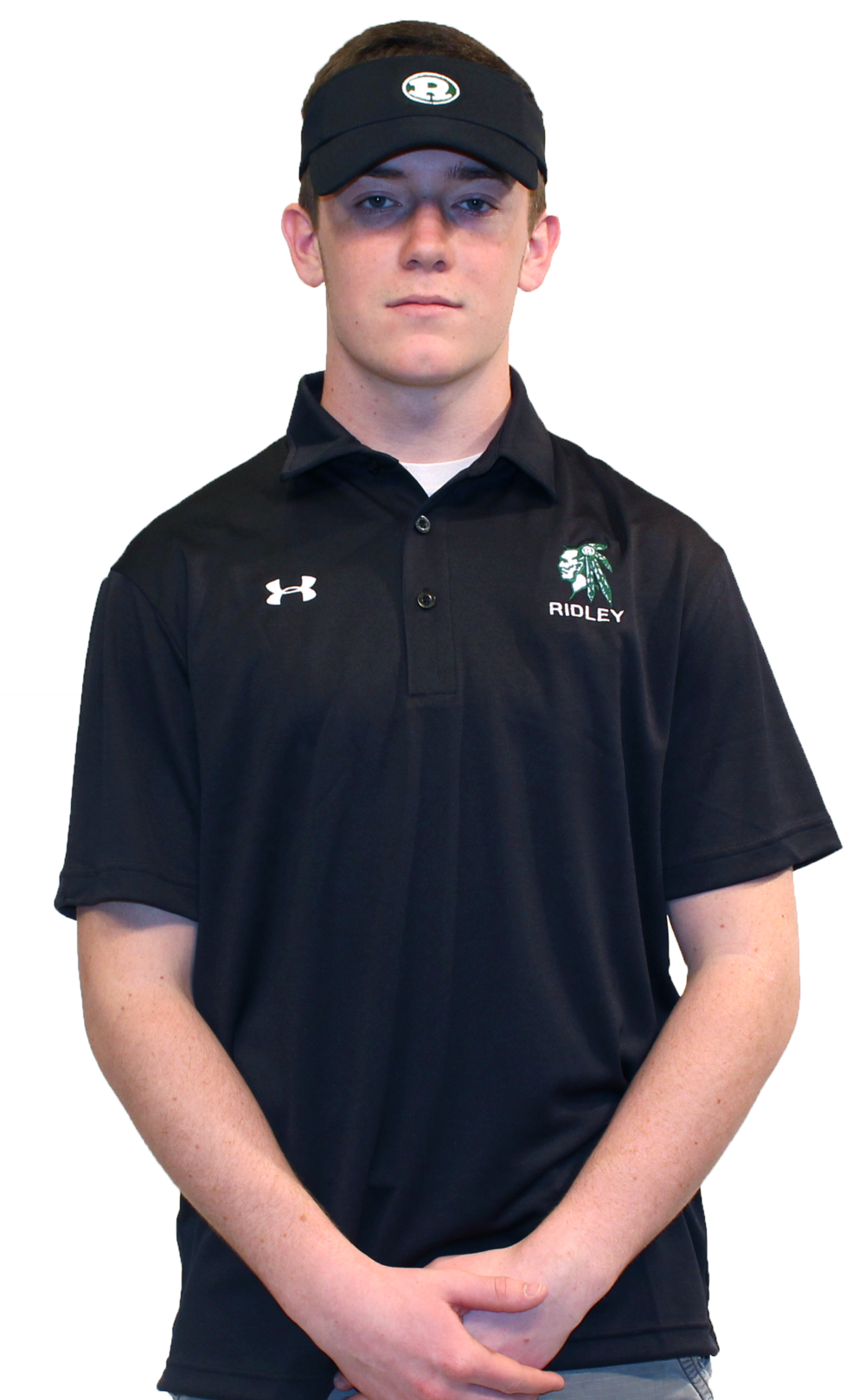 Ua Men's Polo Black (1000x1618), Png Download