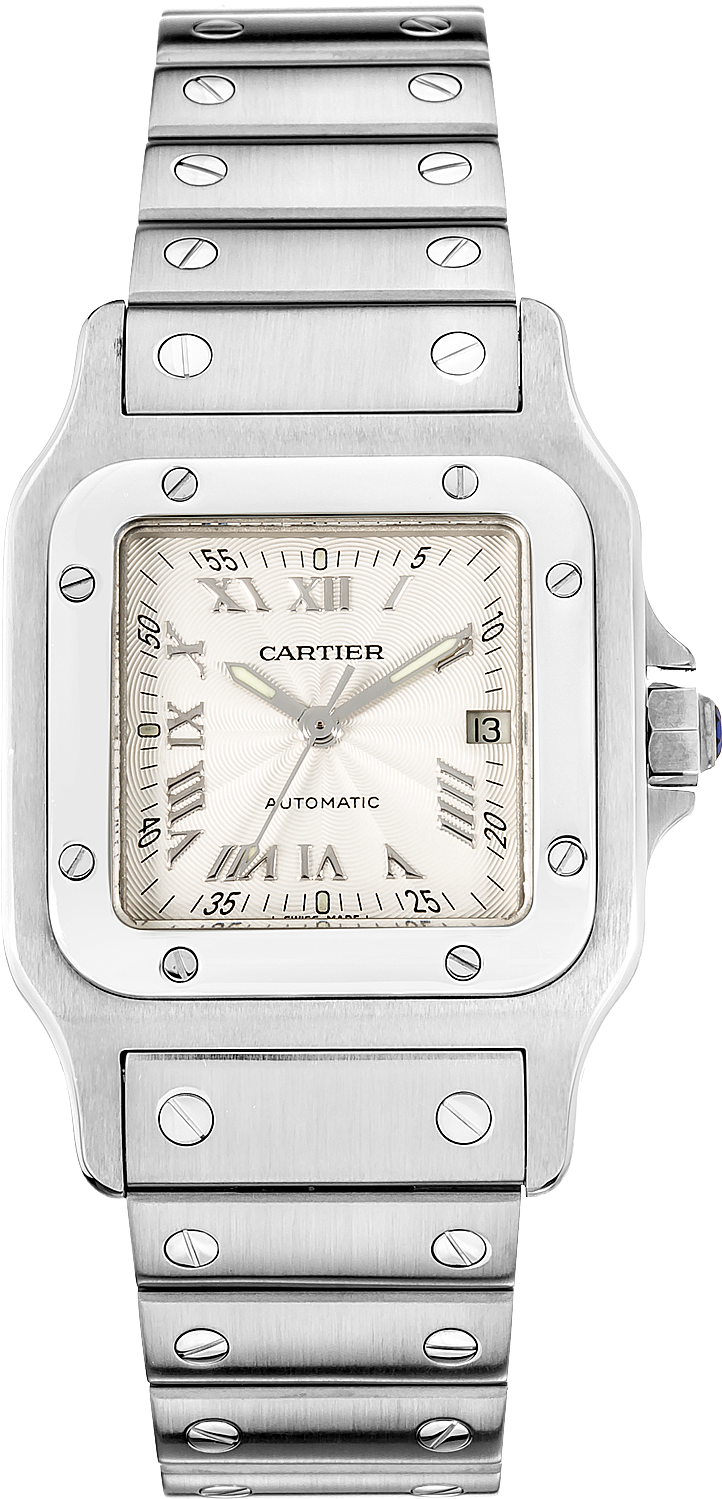 Santos Galbee Stainless Steel Automatic - Cartier Santos De Cartier (1000x1500), Png Download