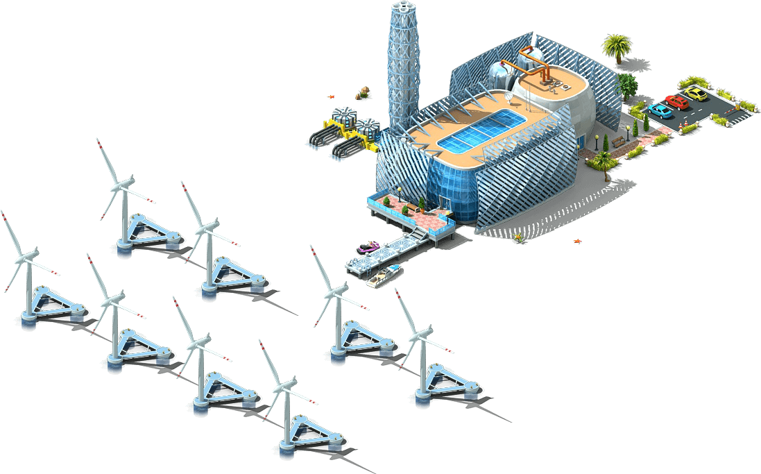 Miami Wind Power Plant L3 - Wind Powered Png (1097x683), Png Download