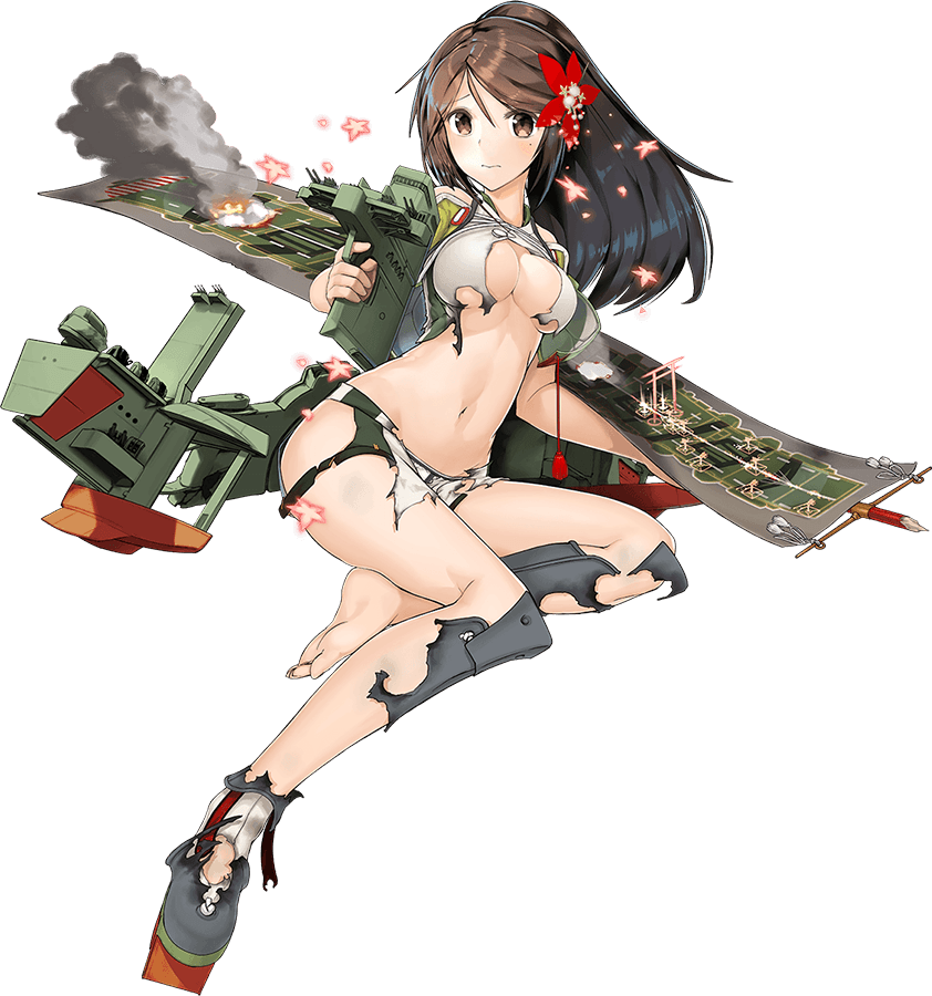 Image Kai Full Damaged Png Wiki Fandom - Amagi Damaged Cg (842x900), Png Download