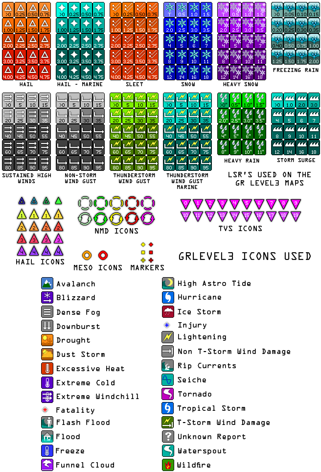 Gr3 Radar Icon Legend - Storm Reports (656x964), Png Download