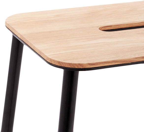 Frama Adam Stool - Frama Furniture - 'adam Stool H50' In Oak Steel Frame, (600x600), Png Download