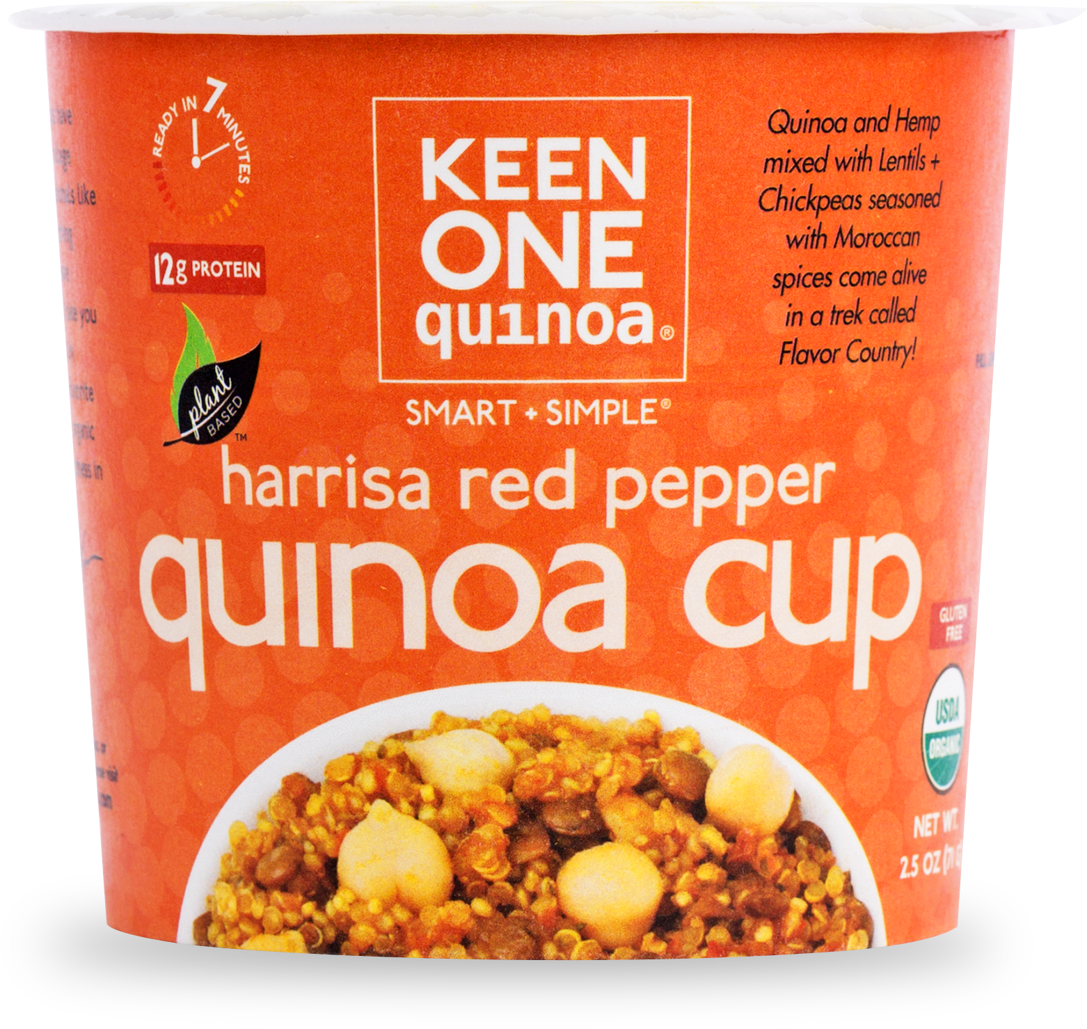 Harissa Red Pepper Cup Case Of - Keen One Organic Quinoa, Garden Medley - 4 Oz Pouch (2000x2000), Png Download