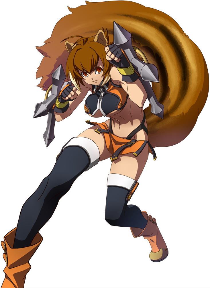 Non-alien Creatures Wiki - Blazblue Makoto Nanaya (733x1005), Png Download