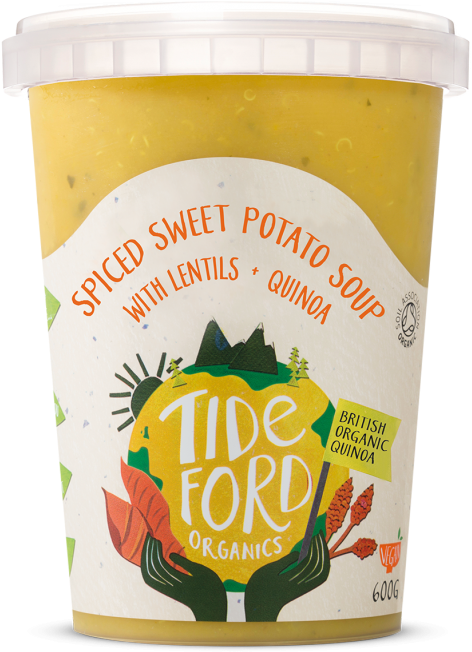 Spiced Sweet Potato Soup With Lentils Quinoa - Tideford Organic Italian Tomato Soup With Red Pepper (515x700), Png Download