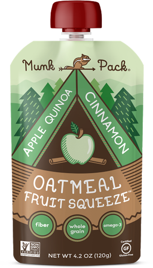 Apple Quinoa Cinnamon Oatmeal Fruit Squeeze, 6-pack - Munk Pack Oatmeal Fruit Squeeze, Apple Quinoa Cinnamon (1024x1024), Png Download