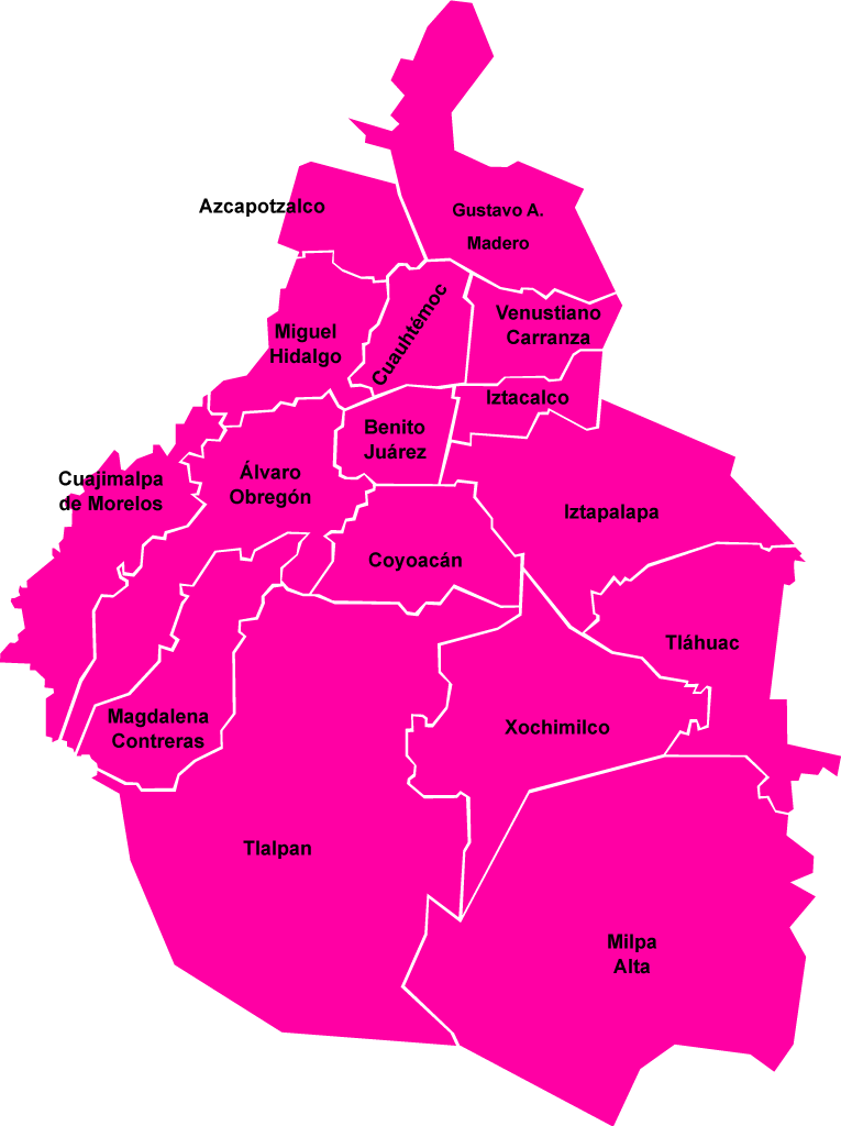 Download Delegaciones De La Ciudad De Mexico Mapa Politico De Mexico Df Png Image With No Background Pngkey Com