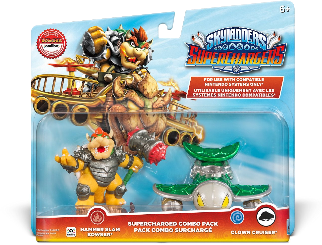 Hammer Slam Bowser Box - Bowser Skylanders Superchargers (1500x1200), Png Download