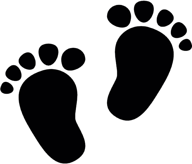 Footprint Infant Clip Art - Baby Footprint (626x626), Png Download