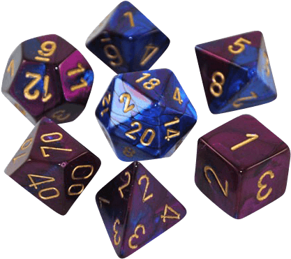 Chessex Purple Gemini Dice (709x709), Png Download