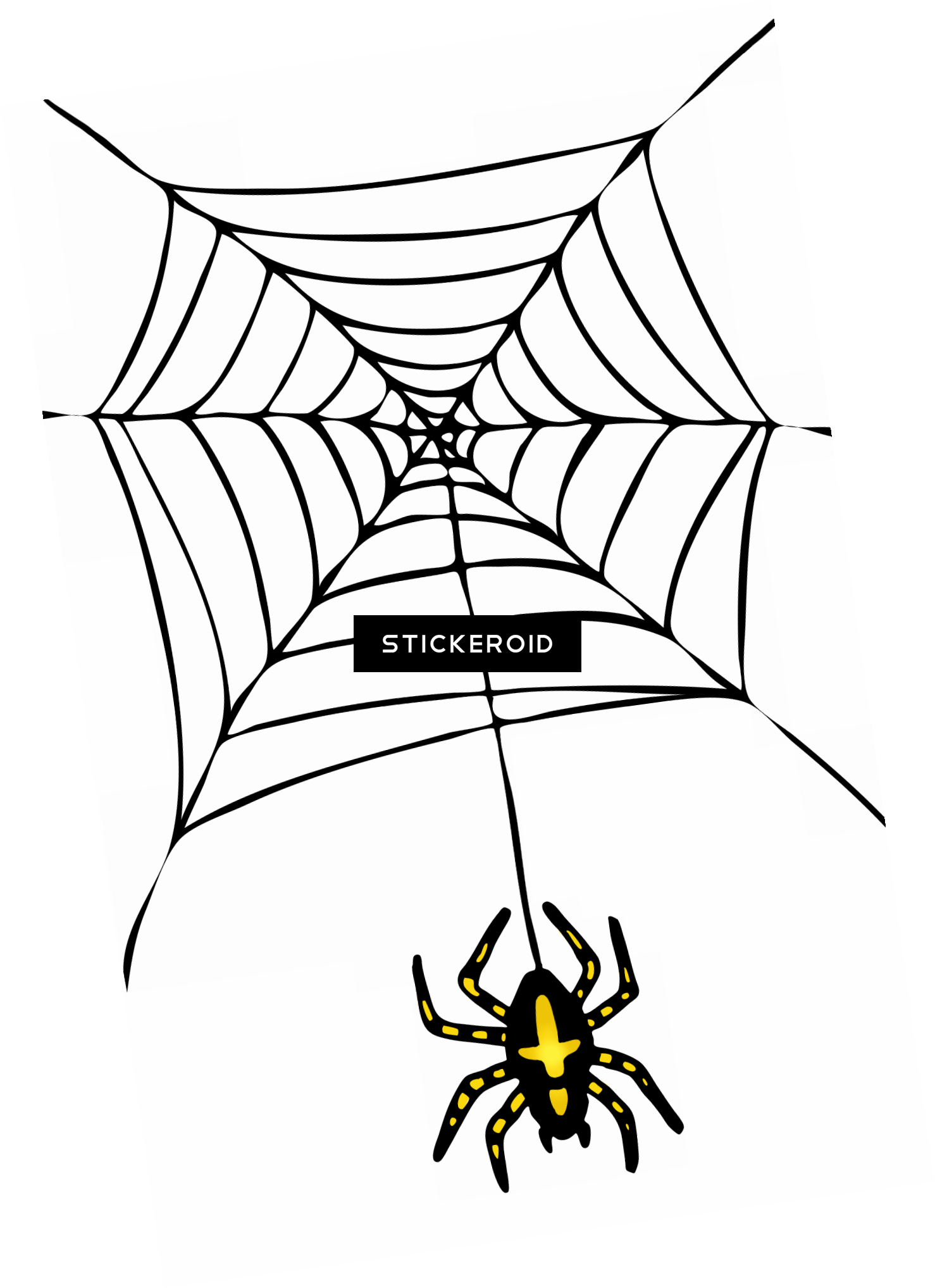 Halloween Spider - Spider Web Halloween Transparent (1478x2035), Png Download