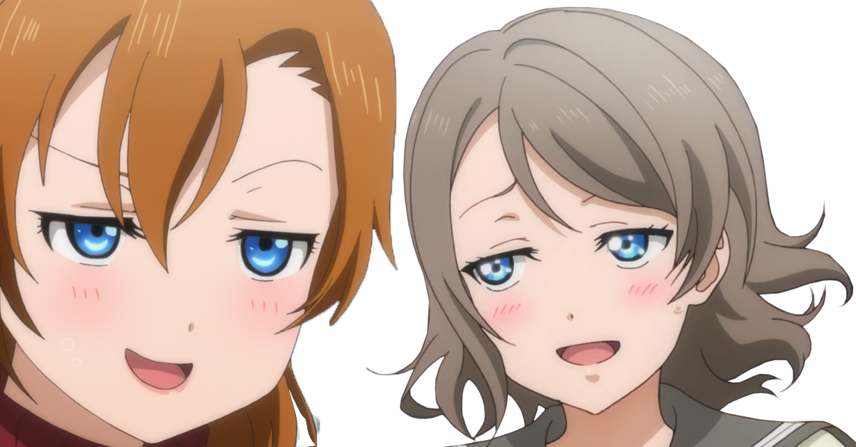 Smug Duo - Love Live! (1229x642), Png Download