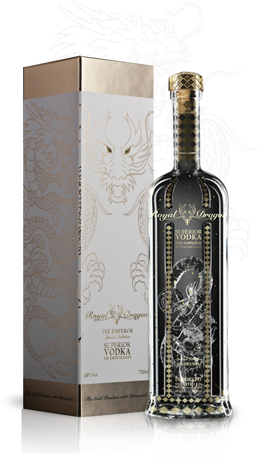 Royal Dragon Vodka Elite - Royal Dragon Vodka Emperor (650x934), Png Download