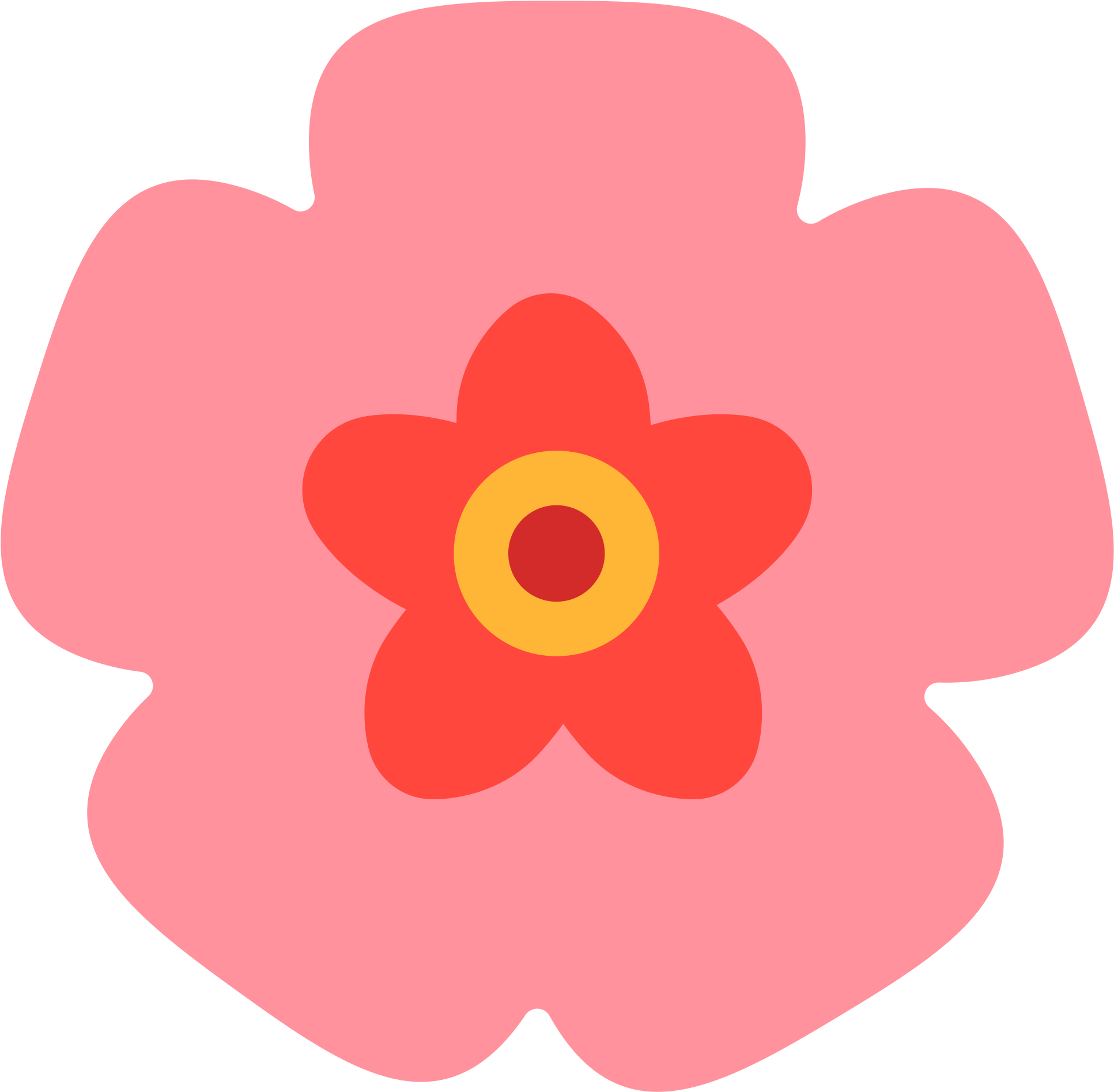 File Fxemoji Wikimedia Commons Png Pink Flower Emoji - Mozilla (2000x2000), Png Download