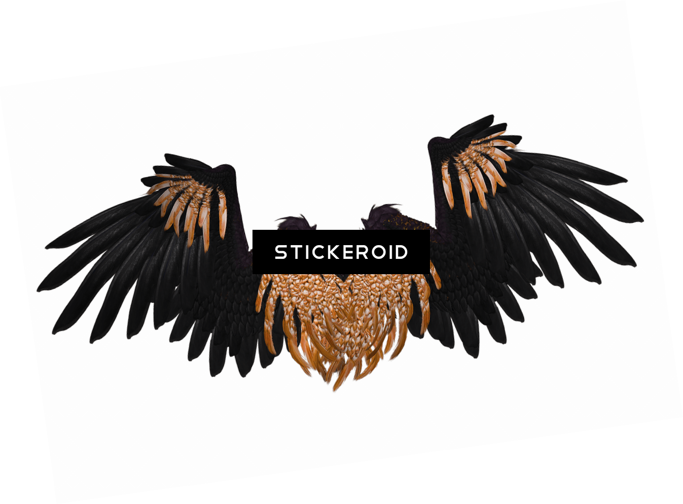 Wings Black And Brown Crow - Clip Art (1385x1022), Png Download