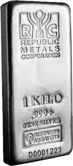 1 Kg Silver Bar - Silver Kilo (600x600), Png Download