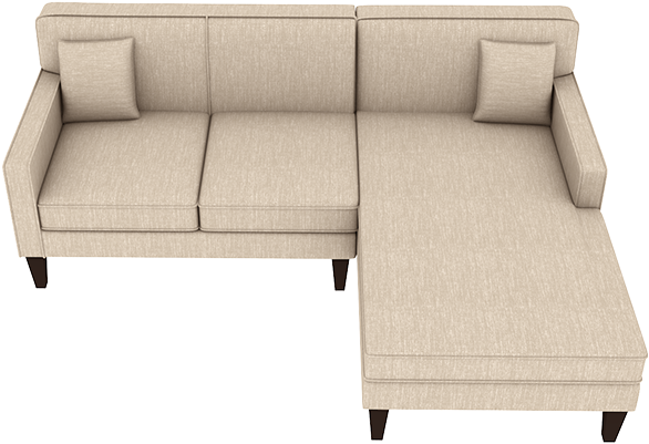 Custom Madison Small Chaise Sofa - Couch (750x429), Png Download
