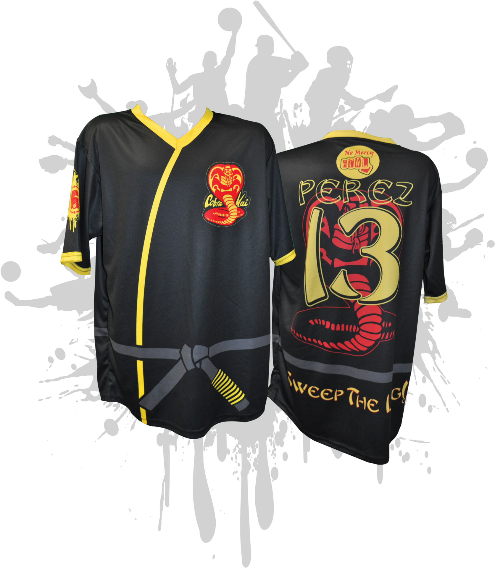 Cobra Kai Dojo Mens Full Dye Jersey (1800x1929), Png Download