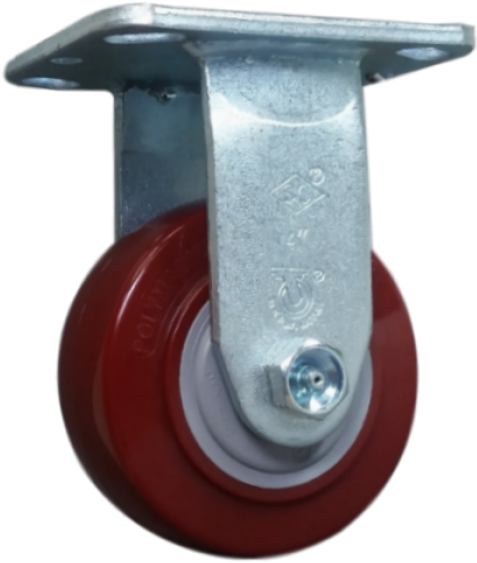 4" Polymadic Wheel Rigid Caster - 600 Lbs. Capacity (600x600), Png Download