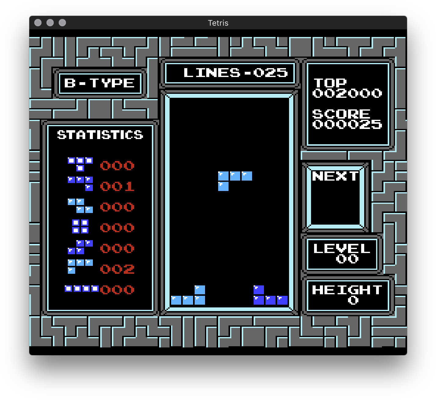 What's With My Emulated Nes Tetris Not Showing The - Tetris Nes (1460x1334), Png Download
