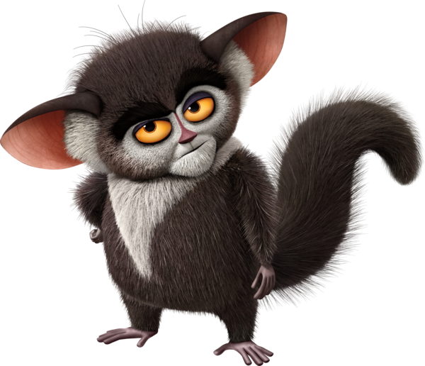 Ahkj - Maurice And King Julien (600x516), Png Download