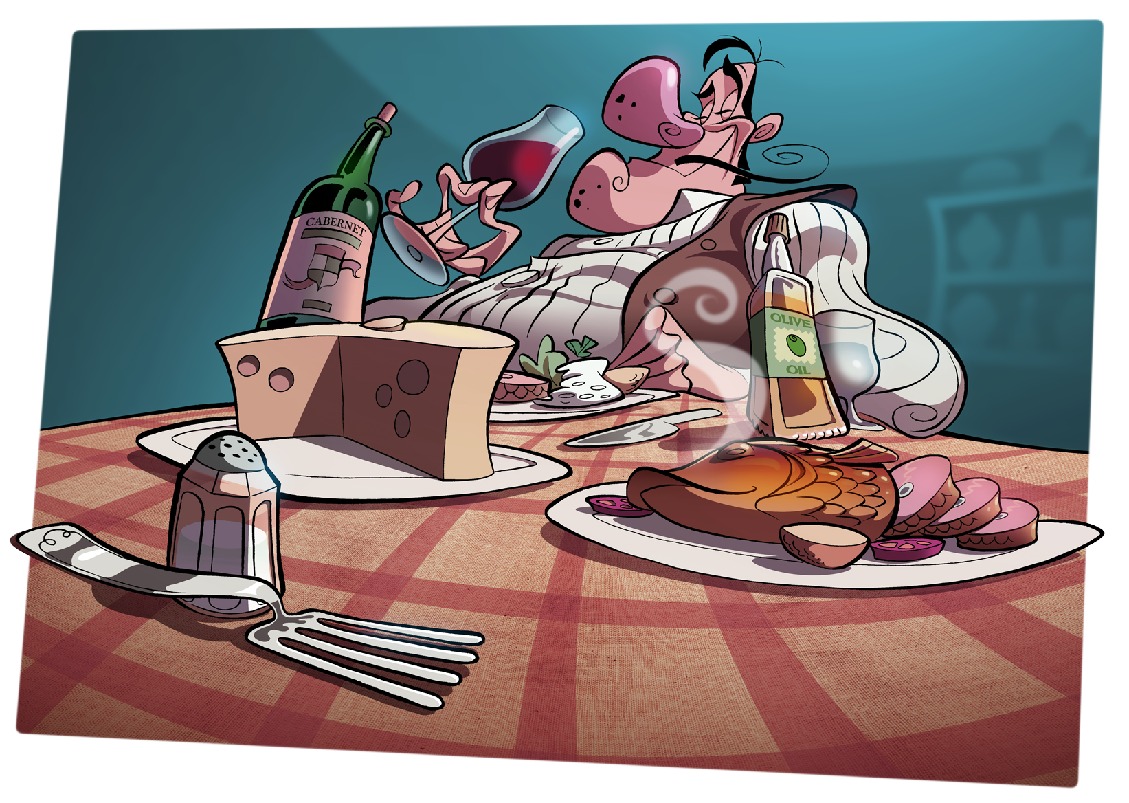 Bonappetit - Cartoon (1654x1167), Png Download