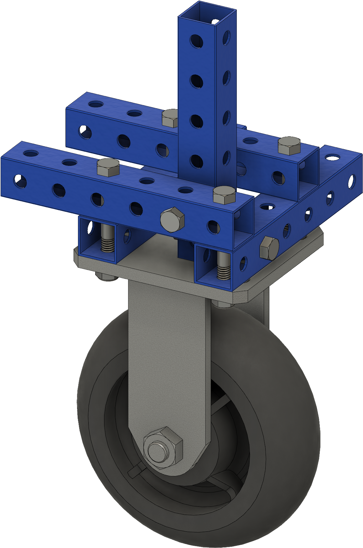 6" Donut Rigid Plate Caster Gray - Machine (2048x2048), Png Download