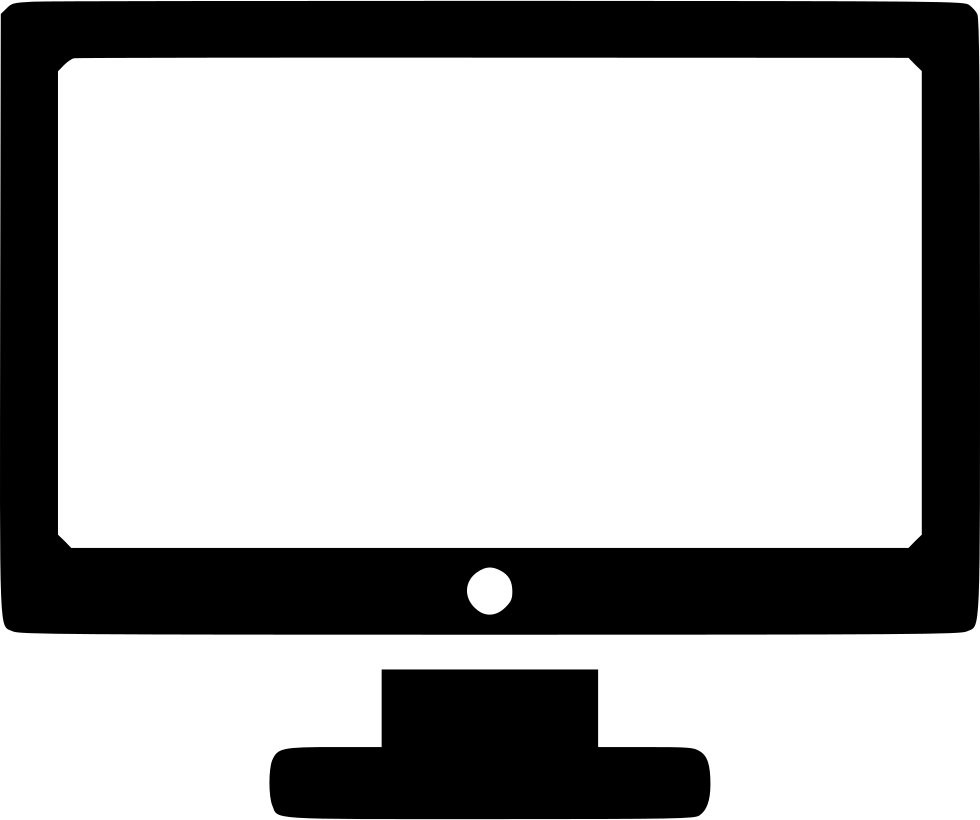 Display Monitor Svg Png Icon Free Download - Black And White Computer Symbol (980x820), Png Download